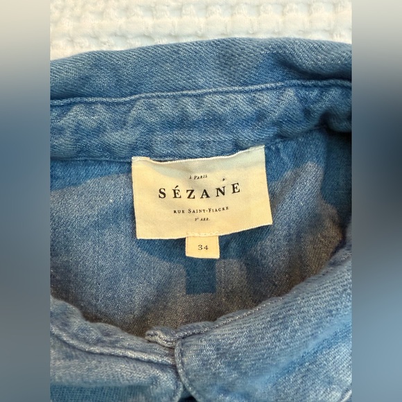 Sezane Max shirt in deep blue size 34 - Picture 3 of 5